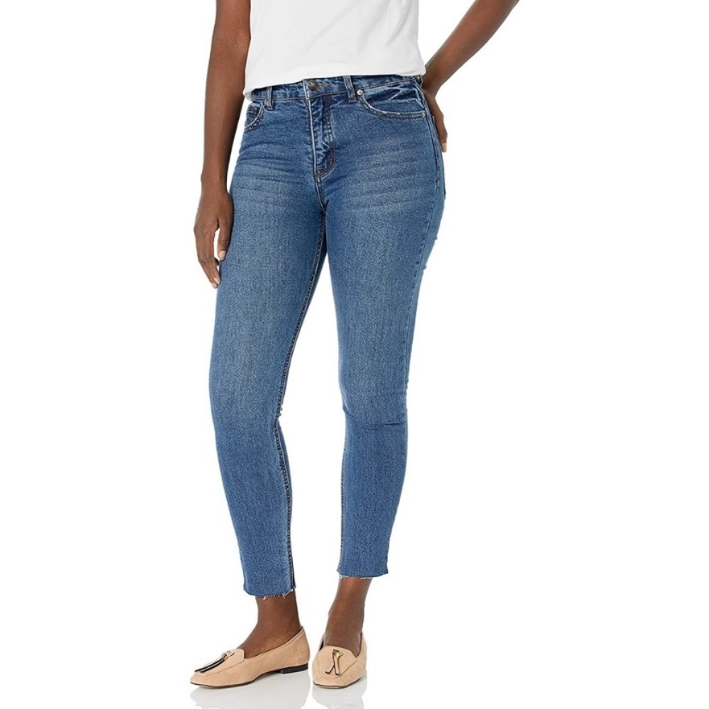 Supplies Brand High Rise Skinny Raw Hem Ankle Jean